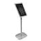 Azar Displays 11"W x 17"H Snap-Frame Sign holder W/ Metal Stand 300242-SLV - alternate 1